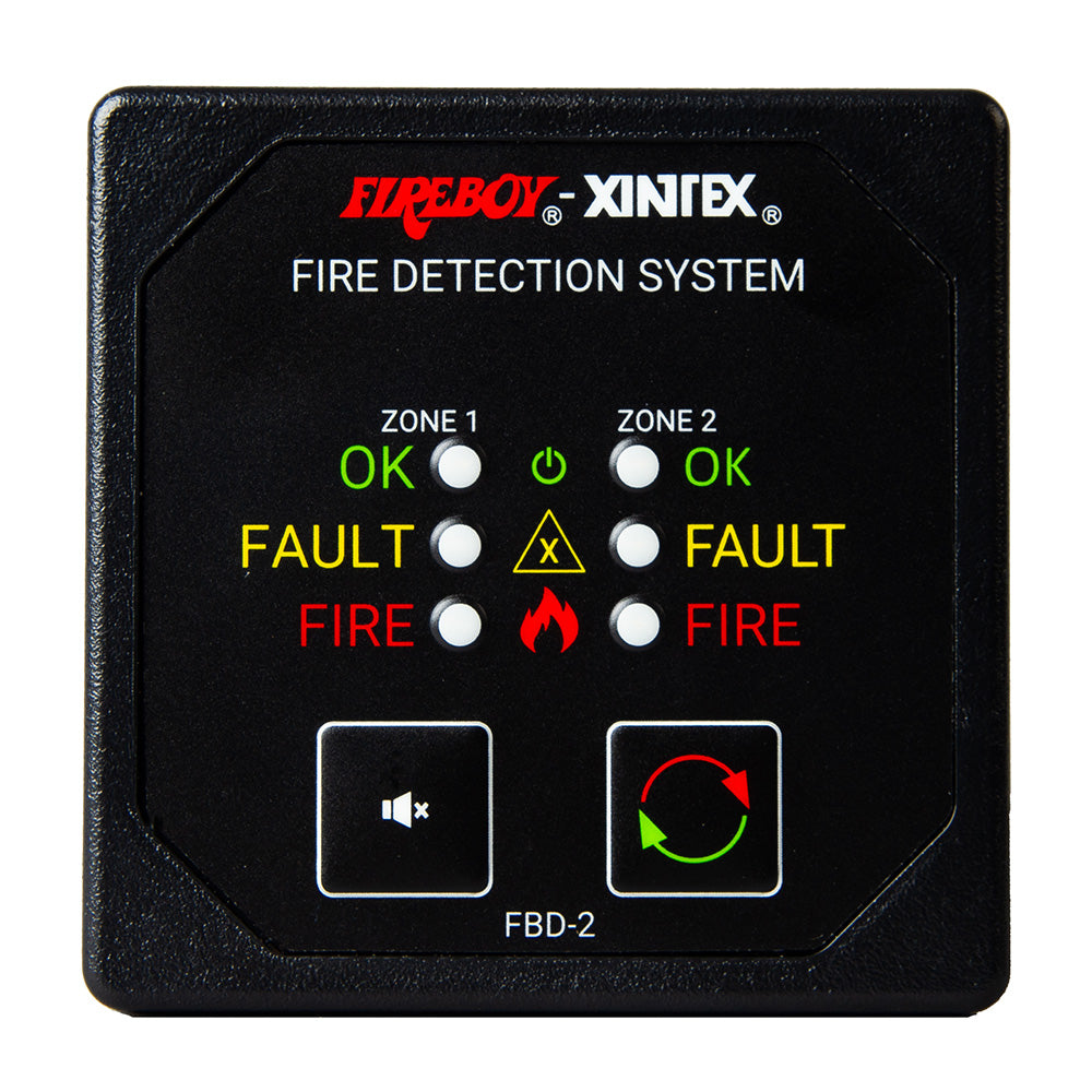 Panneau d'alarme Fireboy-Xintex à deux zones - Écran 2-5/8" - 12/24 V CC