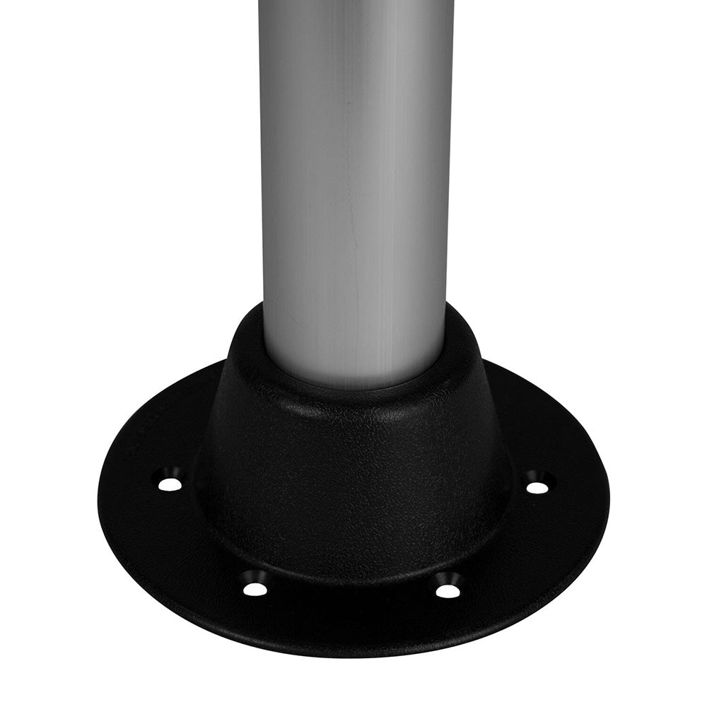 Table rectangulaire blanche Wise - 4 porte-gobelets avec piédestal