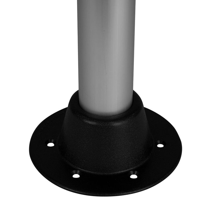 Table rectangulaire blanche Wise - 4 porte-gobelets avec piédestal