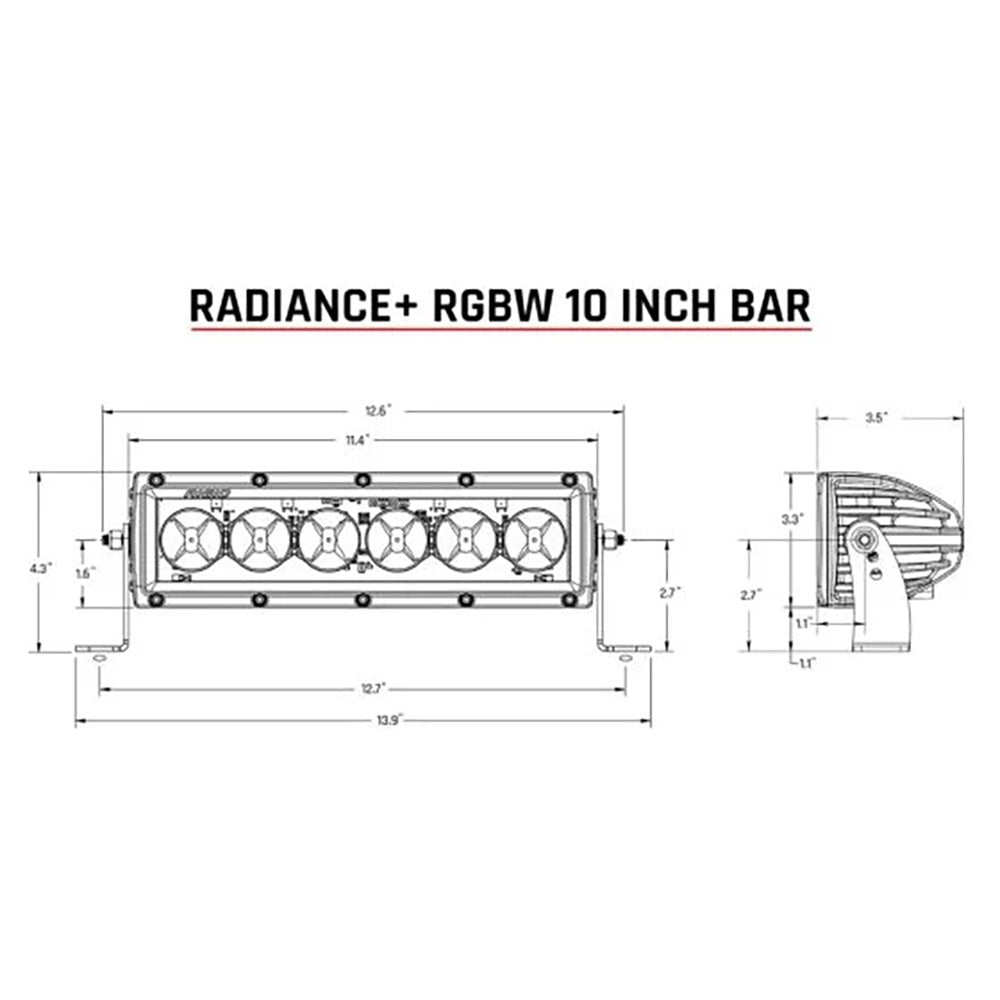 Barre lumineuse RIGID Industries Radiance + 10" - RGBW