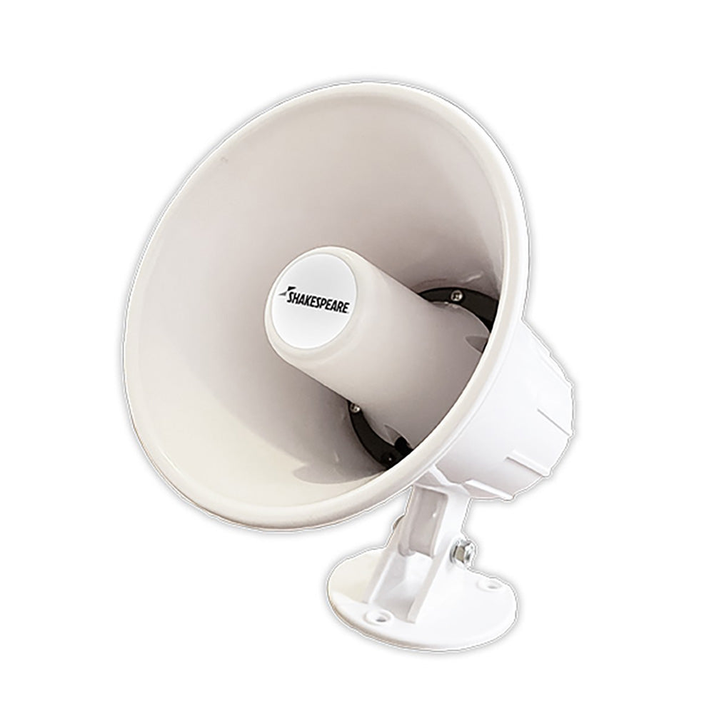 Shakespeare 15W 4-Ohm 5" Loud Hailer Speaker w/Bracket Talkback - White