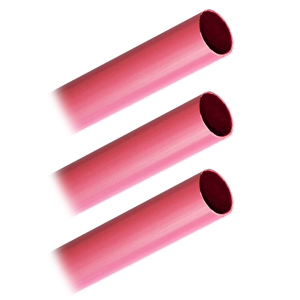 Gaine thermorétractable à paroi épaisse pour câble de batterie Pacer – 3/4" x 12" – Rouge (3 pièces)