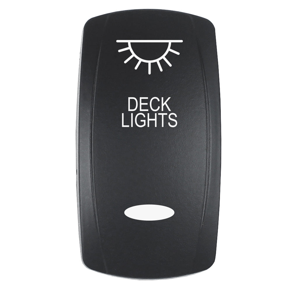 Actionneur Pacer - Interrupteurs Contura série « DECK LIGHTS » f/V - Noir - Gravure laser (éclairage supérieur/inférieur)