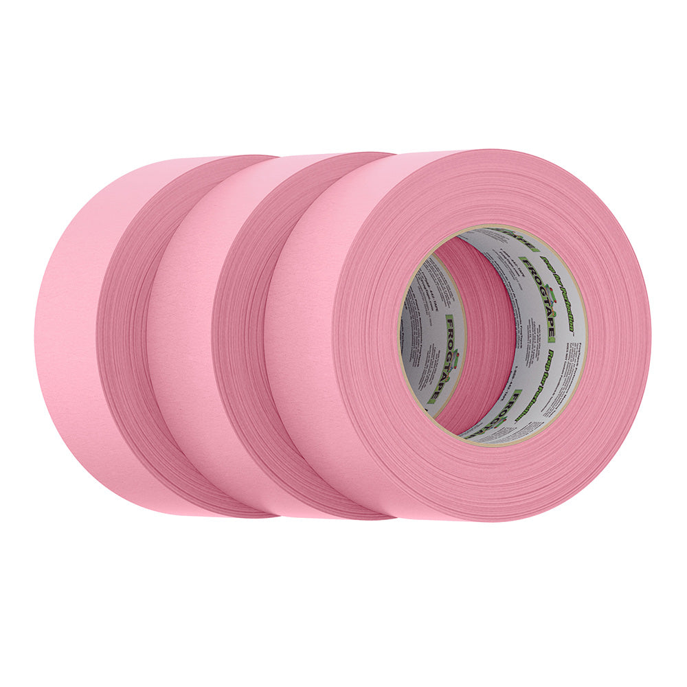 Ruban de masquage FrogTape CP 325 à adhérence moyenne-élevée - 48 mm x 55 m x 6 pièces - Rose - Conforme à la norme 325F