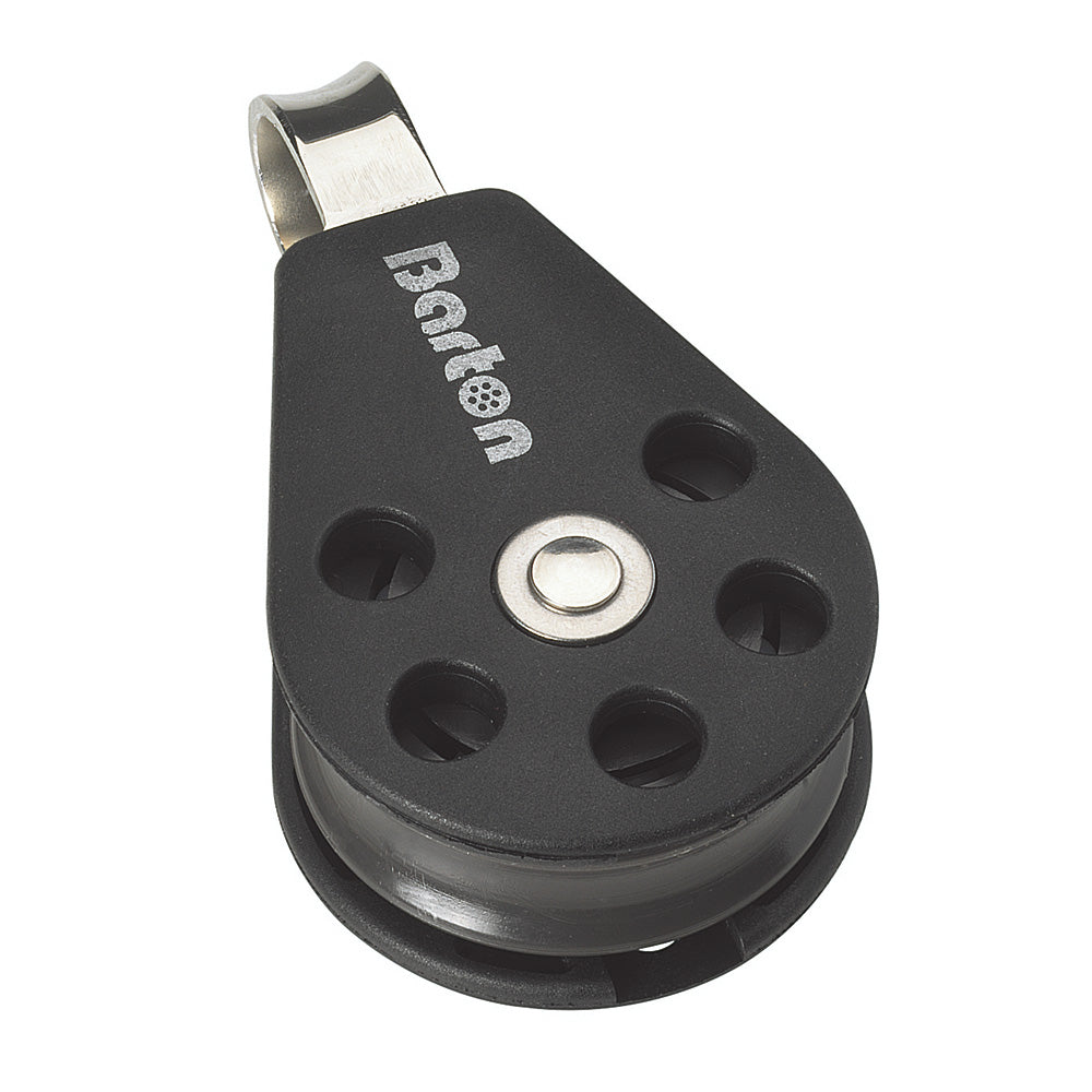 Poulie simple à roulement lisse Barton Marine taille 3 45 mm avec œillet fixe