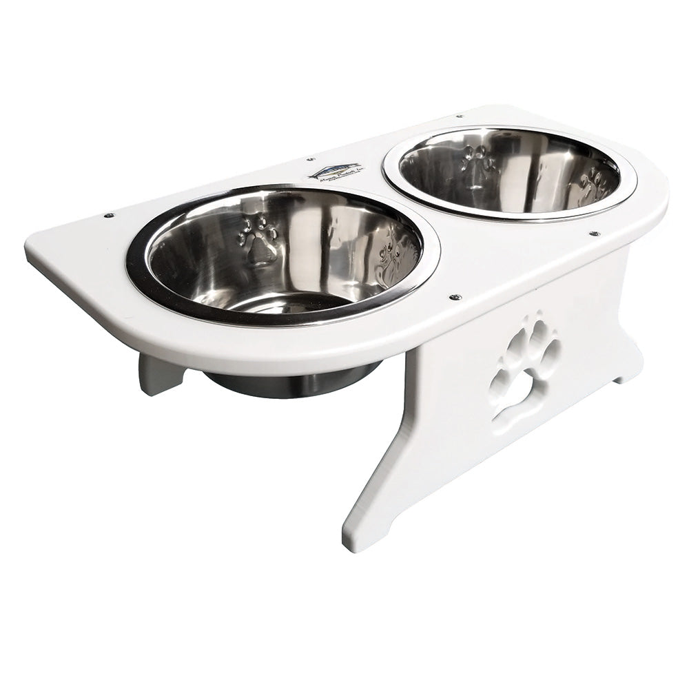 Gamelle pour chien Deep Blue Marine, petite taille, avec bols, hauteur 5-1/2"