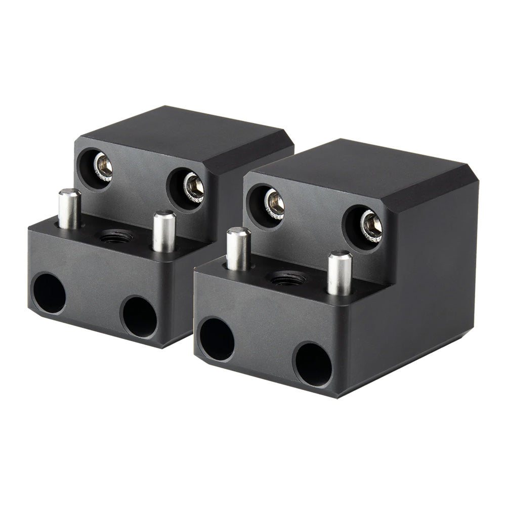 Support de fixation pour planche de sports nautiques PTM - 4 boulons - Noir - Paire