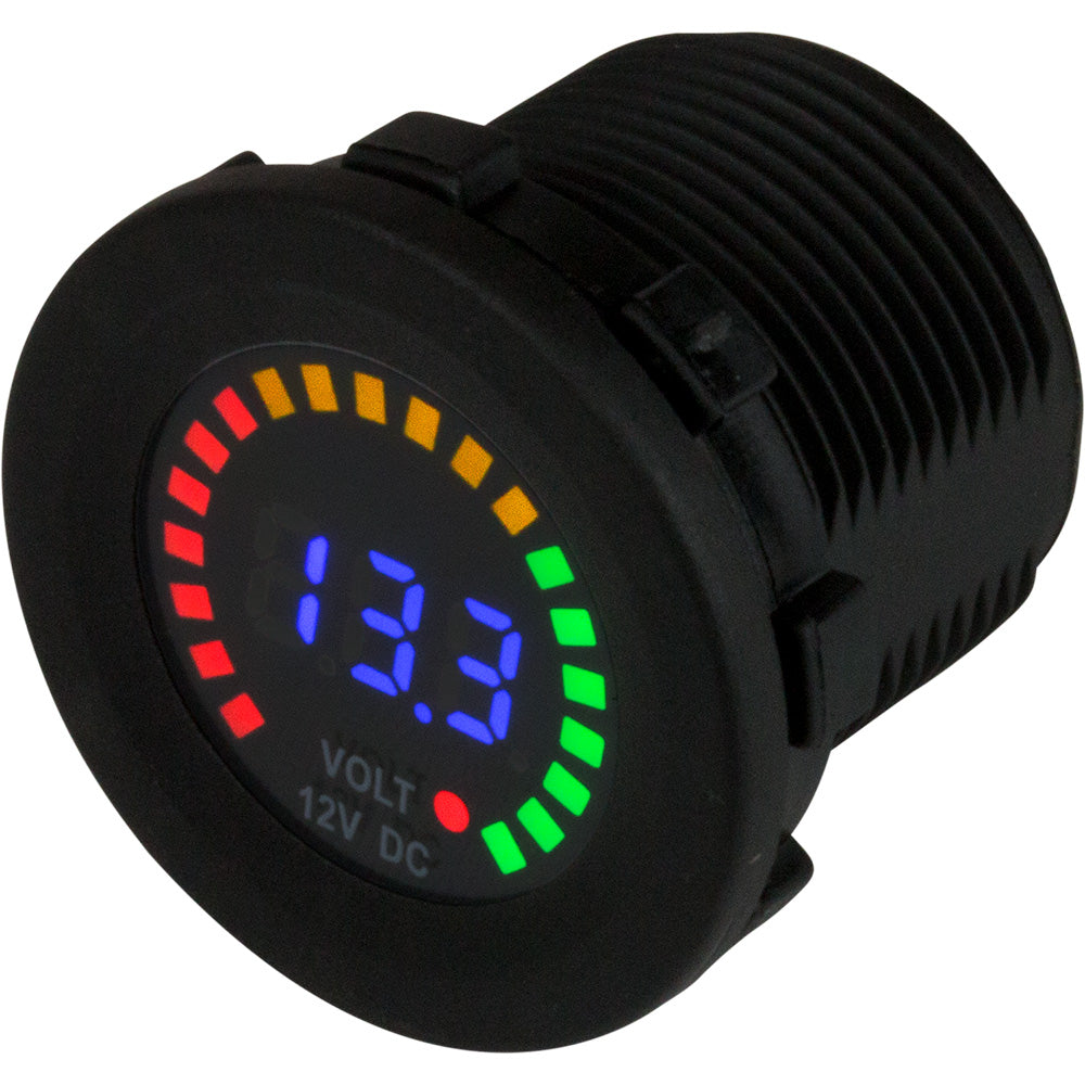 Voltmètre numérique Sea-Dog Rainbow Display - Nylon moulé par injection - 5 V-15 V CC