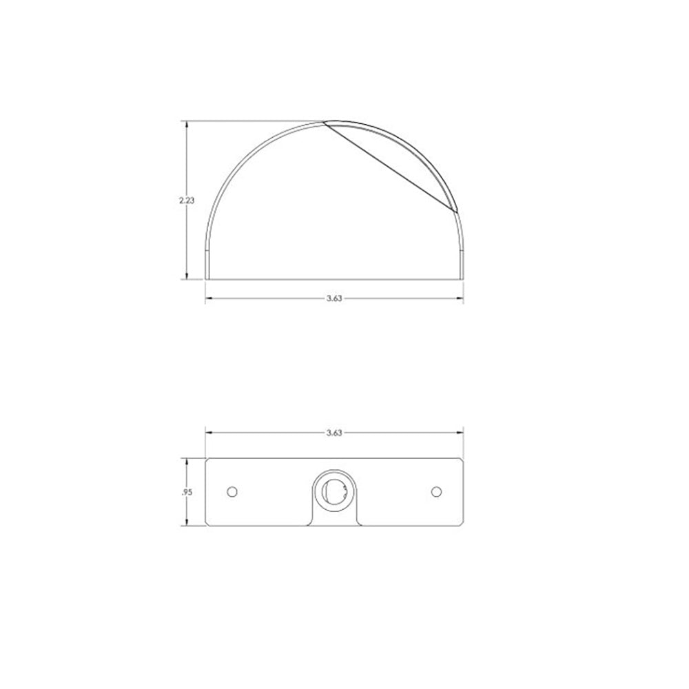 Lumitec Surface Mount Aluminum Navigation Light Port - Red