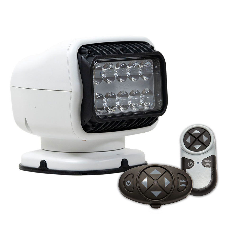 Golight GT Series LED Hybrid Light Permanent Mount w/Handheld Wireless Dash Mount Remotes - 12V - White