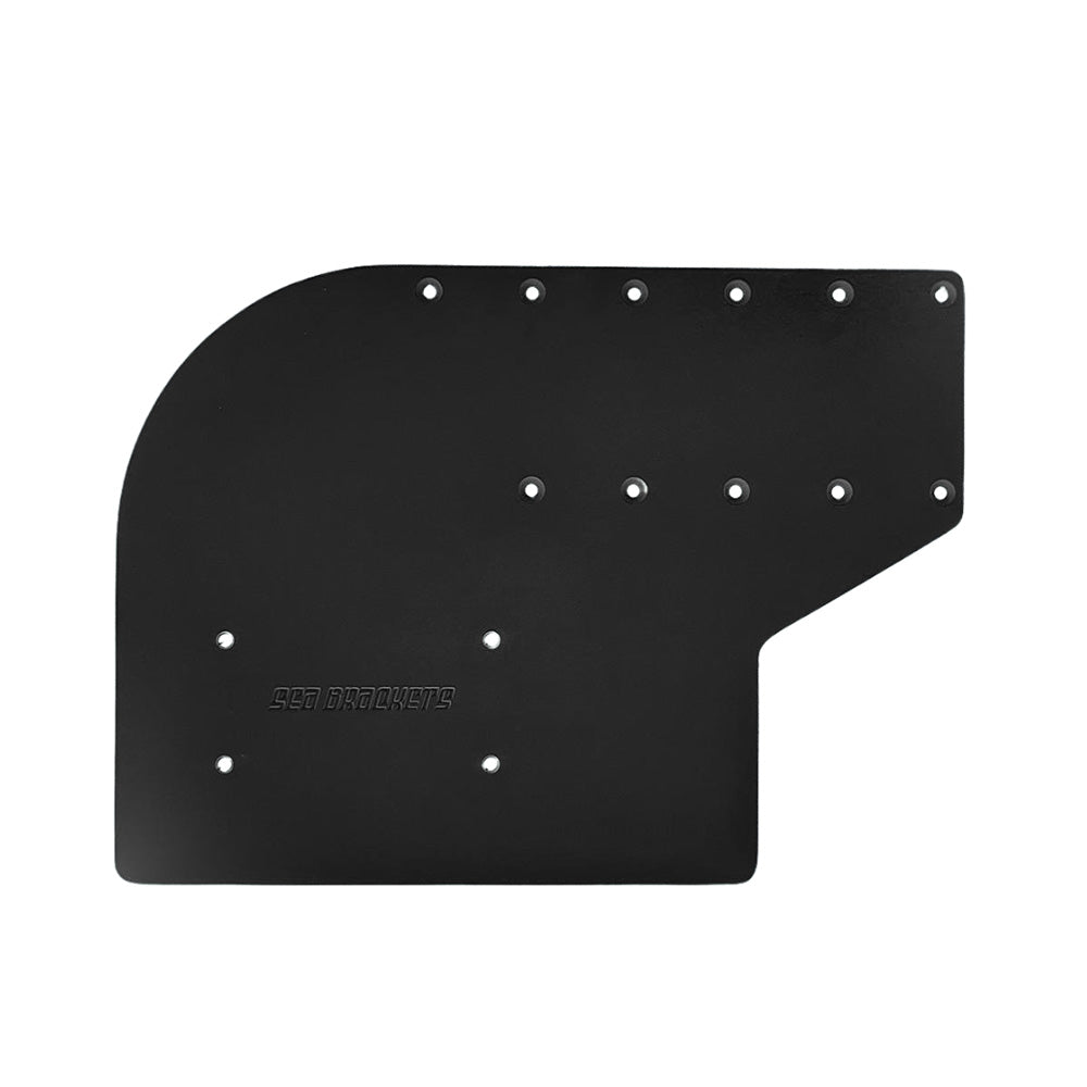 Supports Sea Brackets pour petite plaque de moteur de pêche à la traîne décalée pour Garmin Kraken - Noir