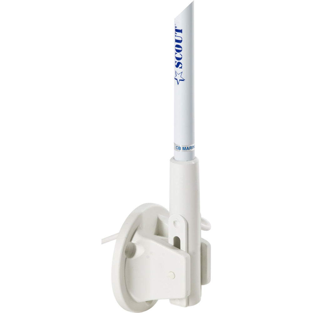 Antenne VHF Scout blanche de 5 pi, montage en surface, 3 dB, avec câble RG-58 de 5 m
