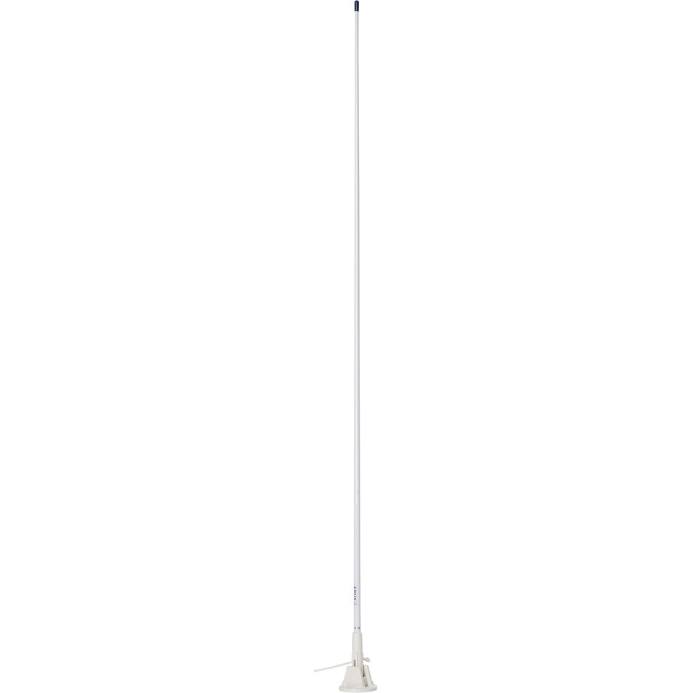 Antenne VHF Scout blanche de 5 pi, montage en surface, 3 dB, avec câble RG-58 de 5 m