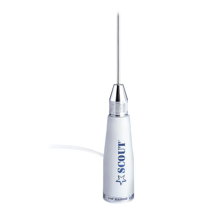 Antenne fouet VHF Scout 3,3' en acier inoxydable 3 dB avec câble coaxial RG-58 5 m KS23A