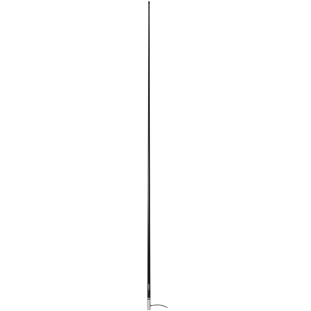 Antenne VHF Scout noire de 8 pi, virole en acier inoxydable de 6 dB avec câble coaxial RG-58 de 5 m, PL-259 inclus, KS-42 inclus