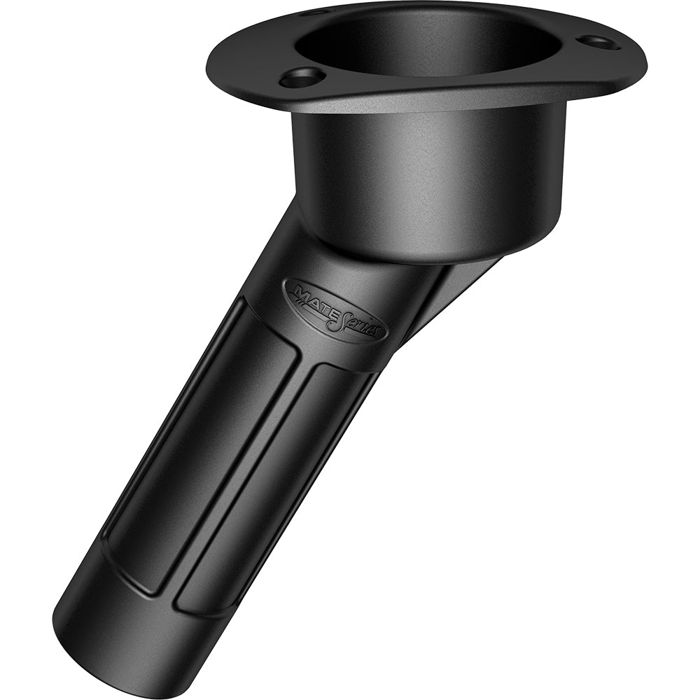 Porte-gobelet en plastique Mate Series, ouverture à 30 degrés, dessus ovale - Noir