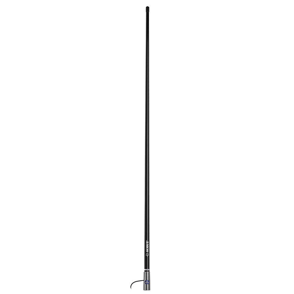 Antenne VHF Scout noire de 4 pi, virole en acier inoxydable 3 dB avec 5 m de câble RG-58 et PL-259 inclus