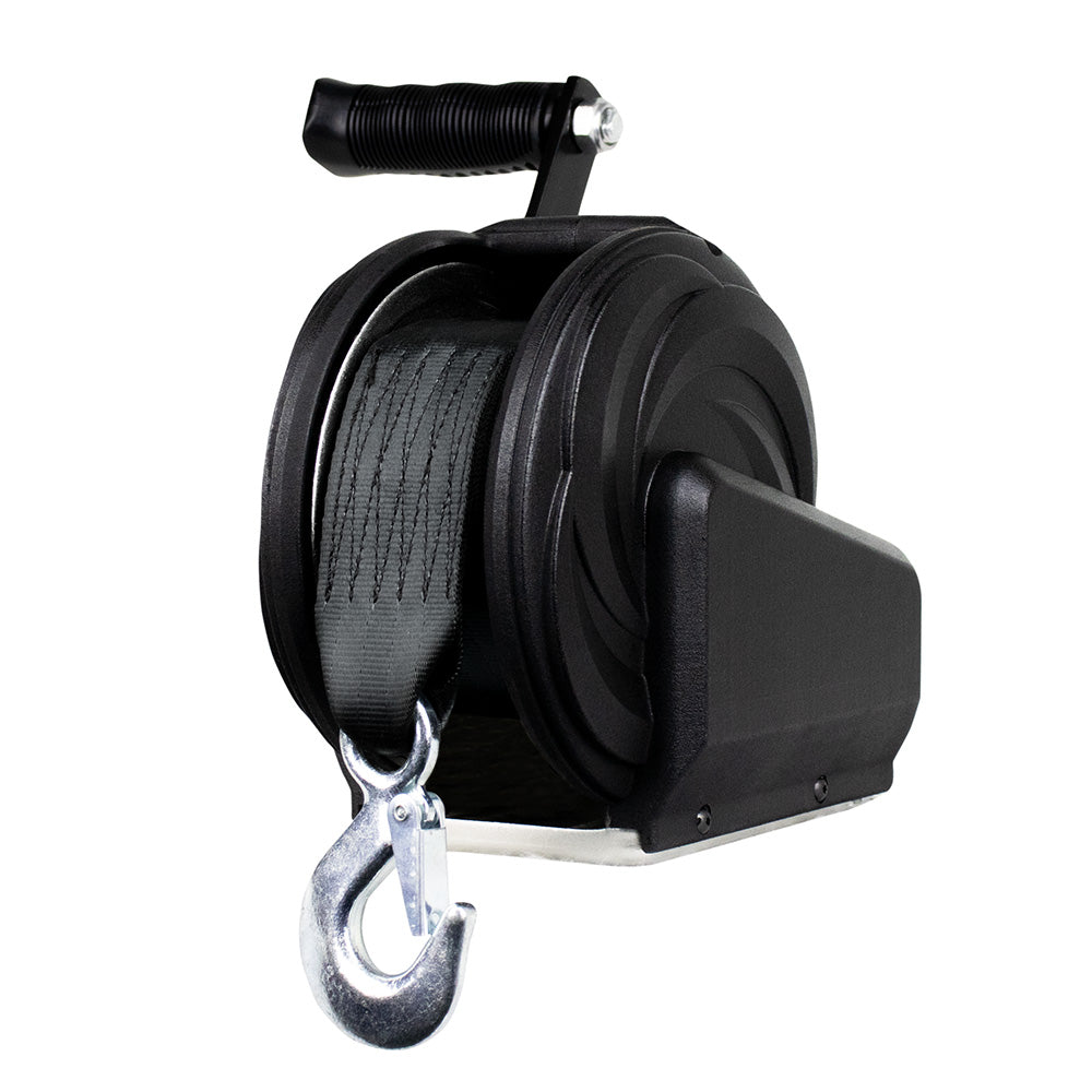 Treuil Powerwinch Select Series 600 lb, manivelle de 8 po - Noir carbone
