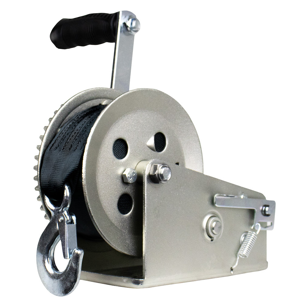 Treuil Powerwinch Utility Series 2 500 lb, 2 vitesses, manivelle de 20 cm (8 po) – Zinc