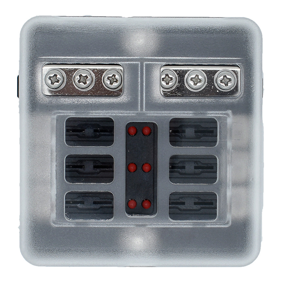 Bloc-fusibles Bluewater 6 positions avec LED