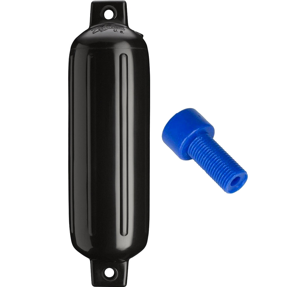 Garde-boue Polyform G-3 Twin Eye 5,5" x 19" - Noir avec adaptateur d'air