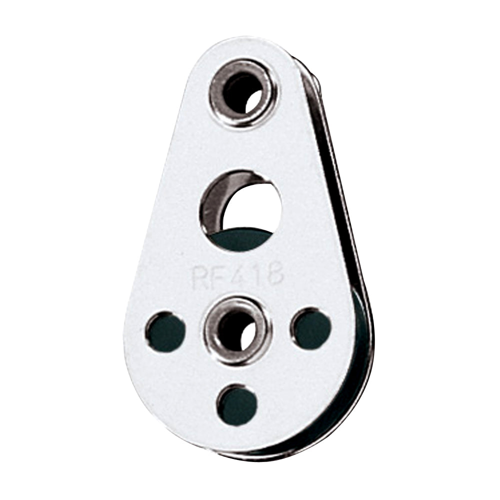 Bloc métallique Ronstan - Tête de rivet tubulaire avec poulie Nylatron - Diamètre de poulie 25 mm (1")