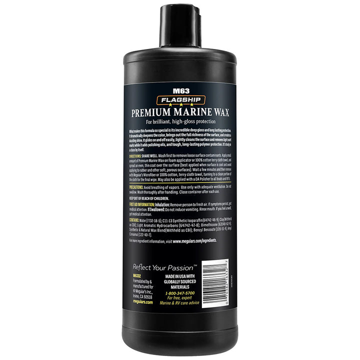 Cire marine haut de gamme Meguiar's Flagship - 940 ml
