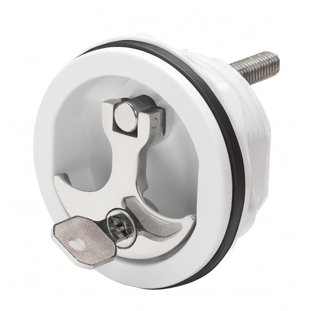Poignée de compression Whitecap CP Zamac/nylon blanc verrouillable, usage en eau douce uniquement