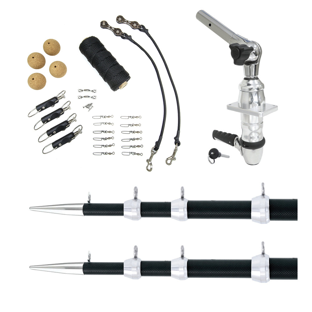 Système de montage supérieur Tigress XD - Kit de montage ultime en fibre de carbone noir/argent 18