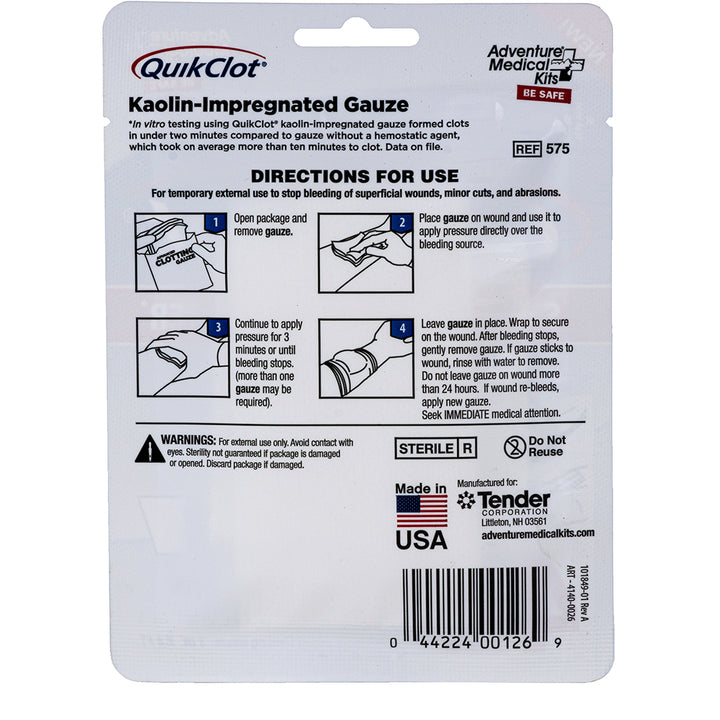 QuikClot Advanced Clotting Gauze - 3" x 4