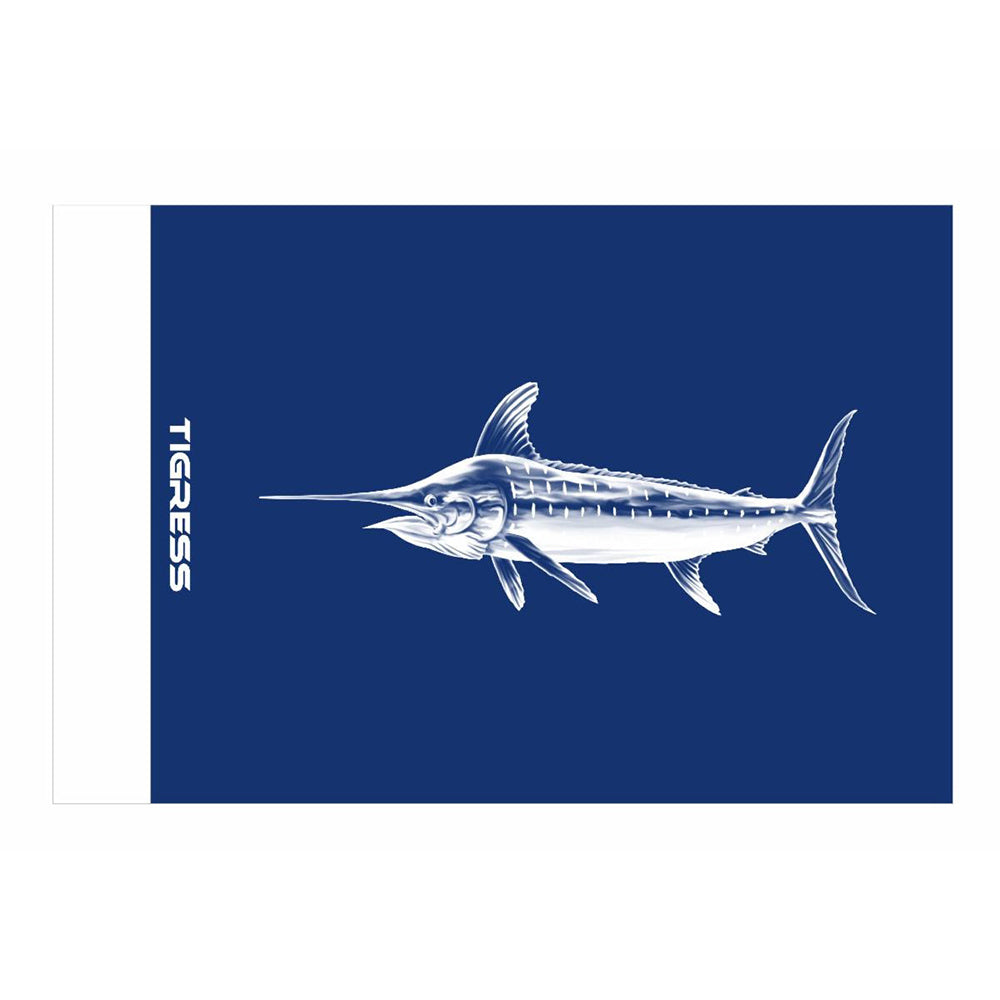 Drapeau de libération du marlin bleu Tigress - 12" x 18"
