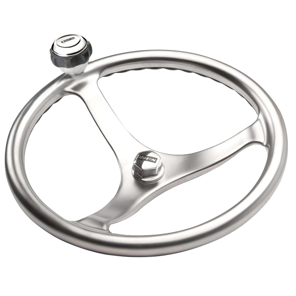 Edson Satin Finish Stainless Steel ComfortGrip 13" PowerWheel w/Knob Nut