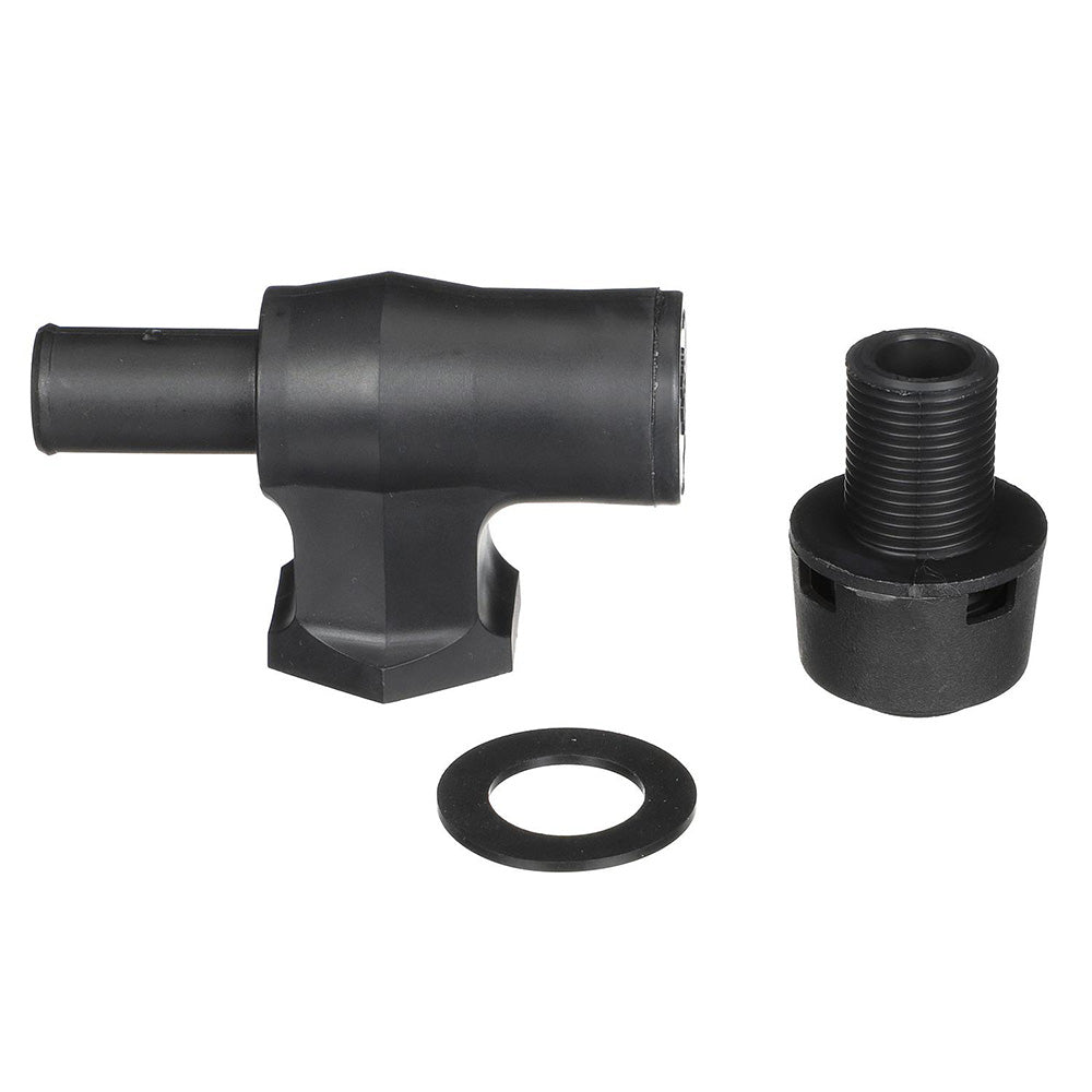 Évent de réservoir de carburant Attwood 90 P-Trap - Noir avec tête d'évent noire