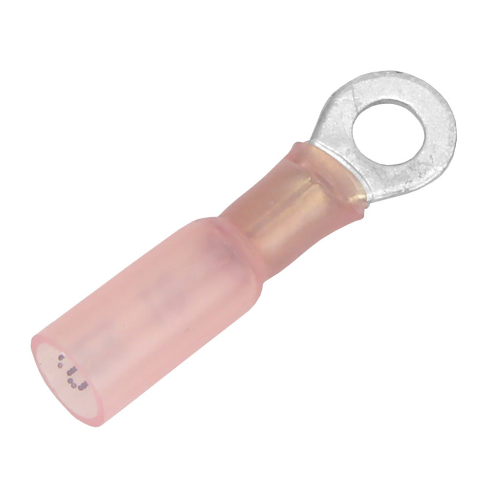 Cosse à anneau thermorétractable Pacer 22-18 AWG - Taille de goujon n° 8 - Paquet de 25