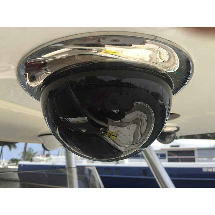 Caméra dôme PTZ marine miniature Iris - Cadre en acier inoxydable - Ethernet IP haute définition - Zoom numérique 10x - Format vidéo 4 en 1