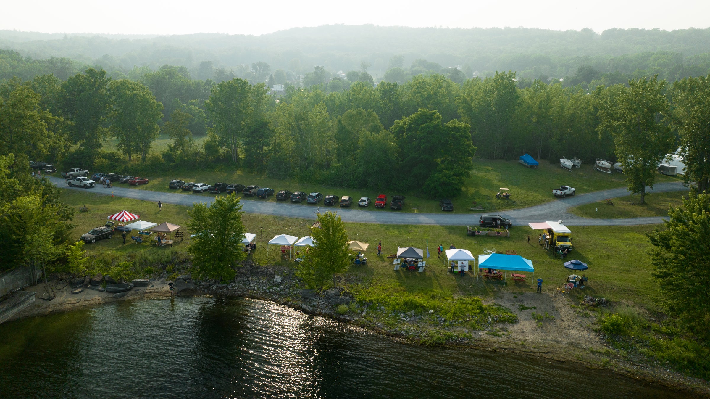 Port Henry Waterfront Farmers Market from The Lake
