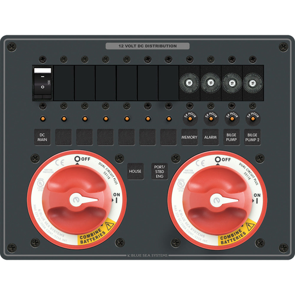 Blue Sea 8693 e-Series Double Circuit Plus 2 5511e