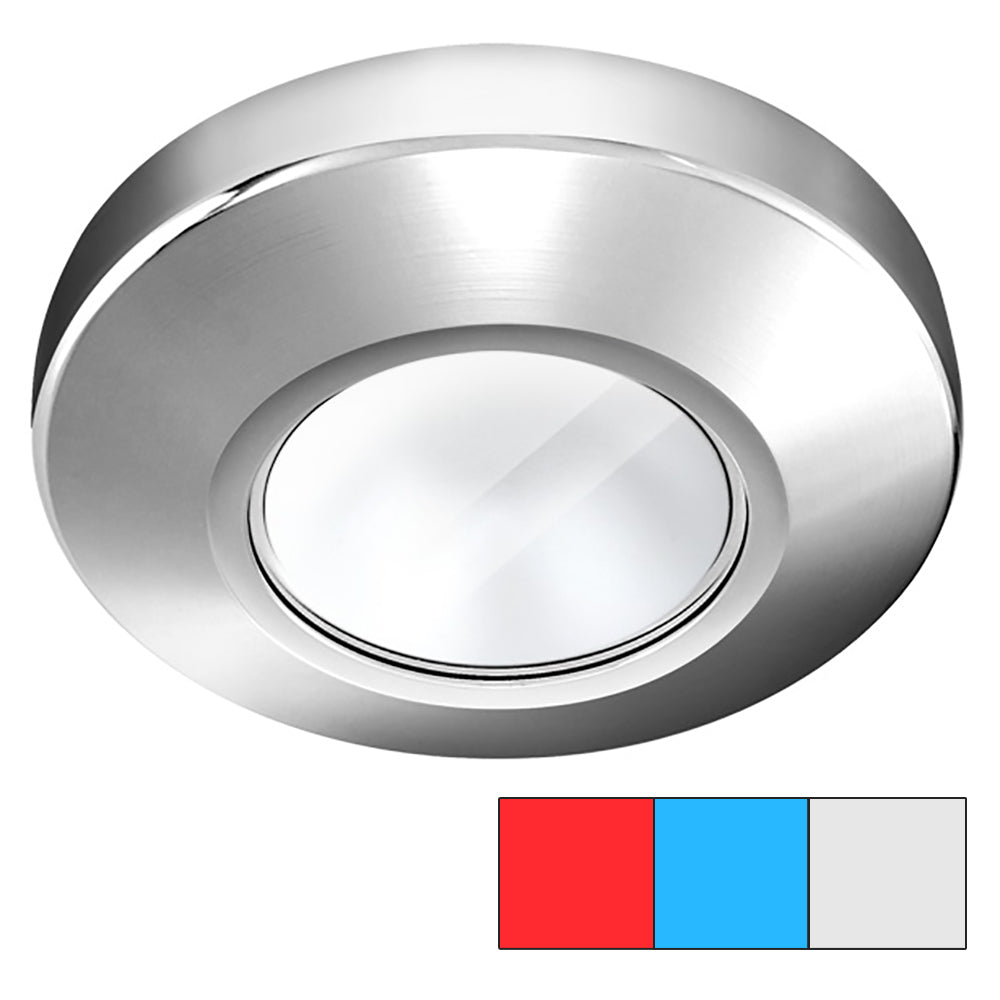 Plafonnier triple éclairage i2Systems Profile P1120 - Rouge, blanc froid et bleu - Finition chromée