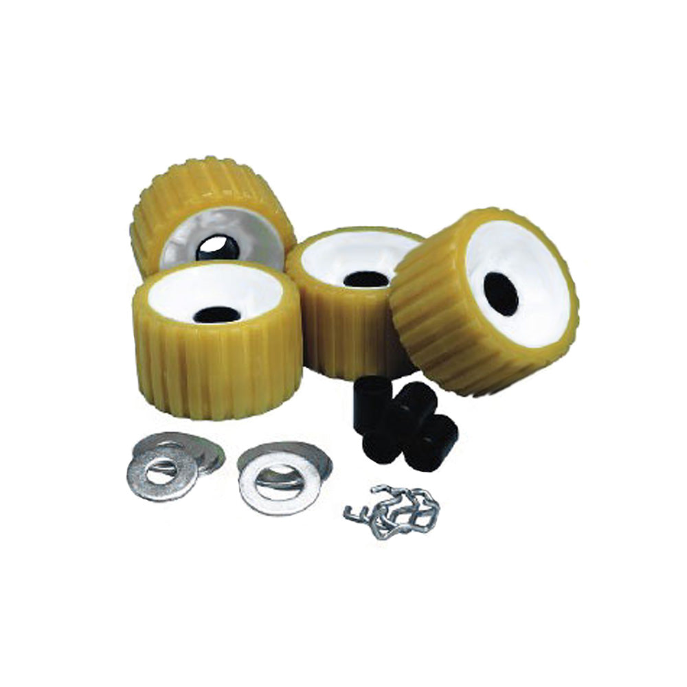 Kit de remplacement de rouleaux nervurés CE Smith - Lot de 4 - Doré