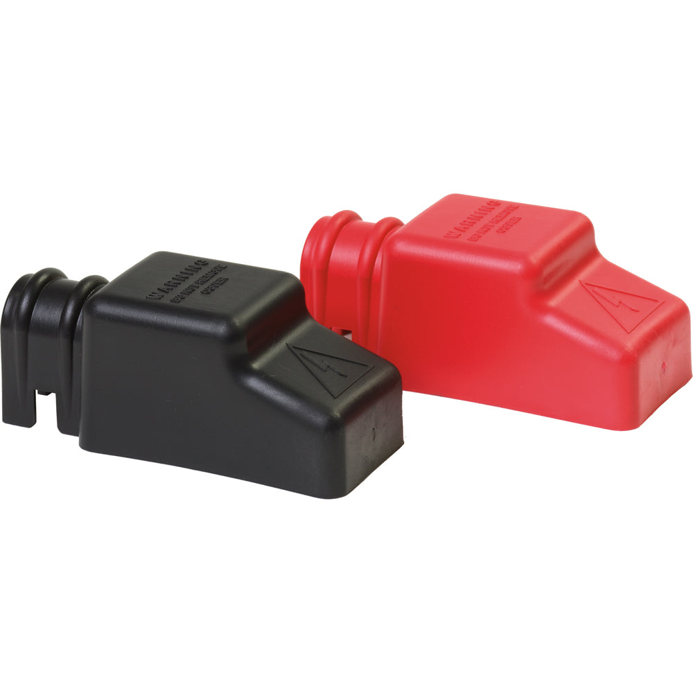 Paire d'isolateurs carrés Blue Sea 4018, rouge/noir