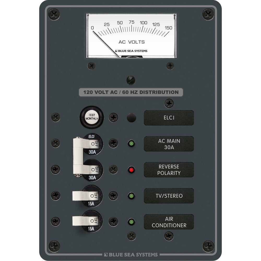 Panneau de disjoncteur différentiel Blue Sea 8102 ELCI AC 2 positions