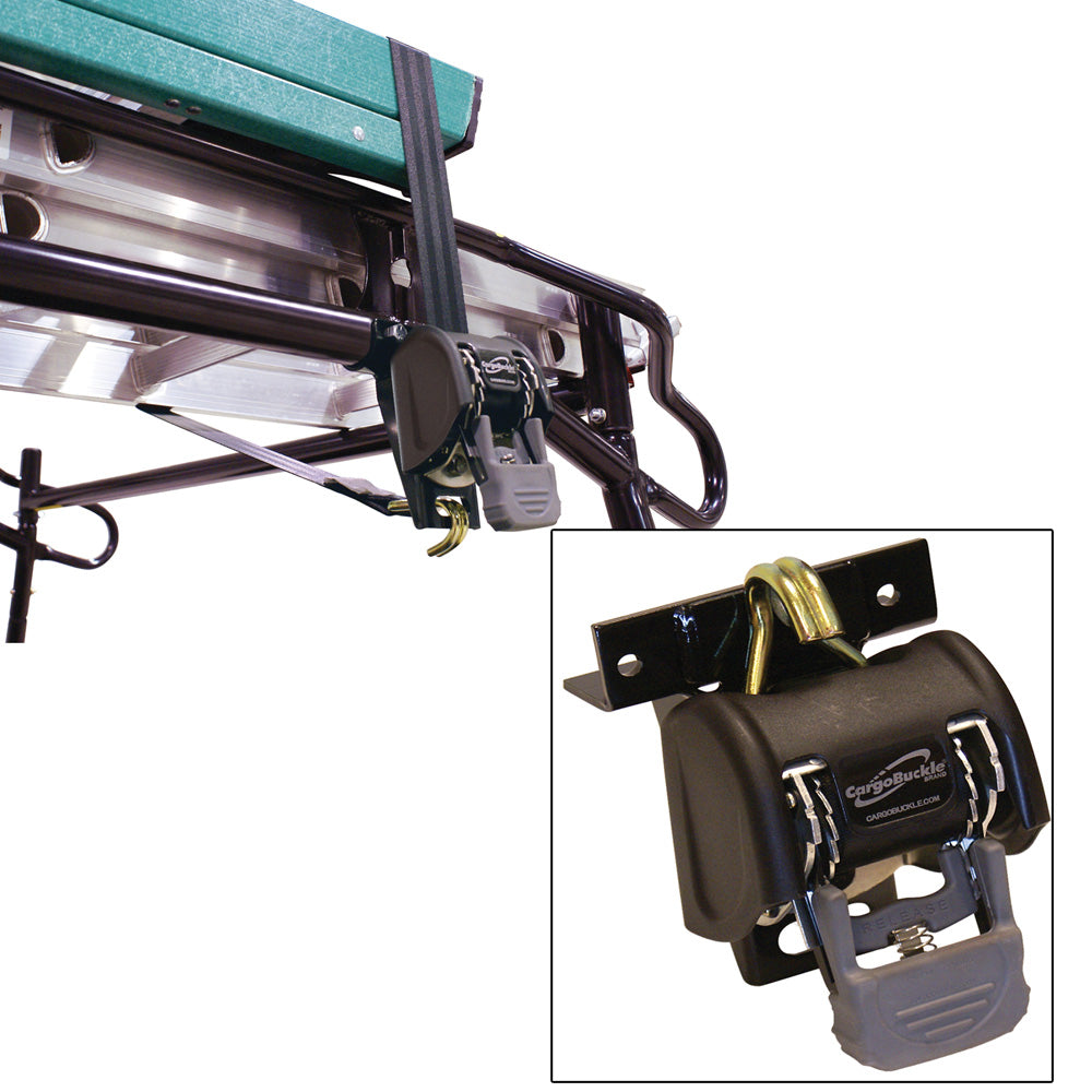 Système de support d'échelle CargoBuckle - Paire de supports carrés de 1,25 po, 7 pi