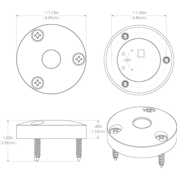 Lampe Lumitec haute intensité « N'importe où » - Boîtier brossé - Blanc non gradable