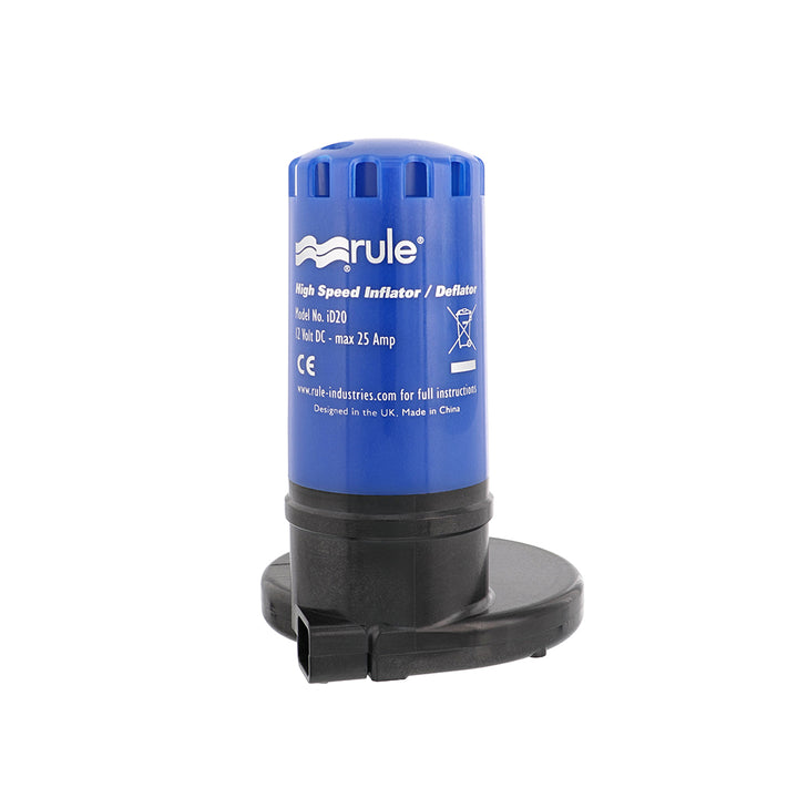 Gonfleur/dégonfleur haute vitesse Rule ID20 12 V, pompe portable avec plusieurs options de valve