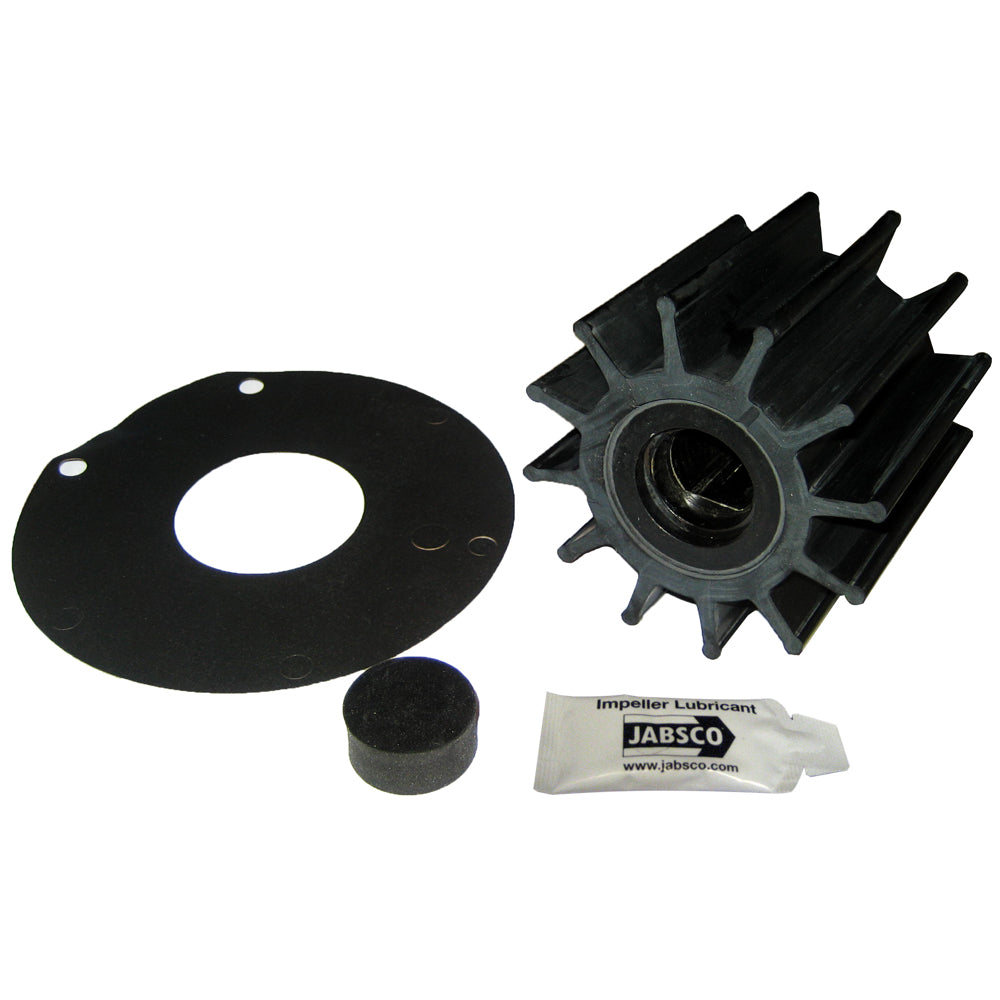 Kit de turbine Jabsco - 12 pales - Néoprène - Diamètre 3" - Insert en plastique - Entraînement double plat