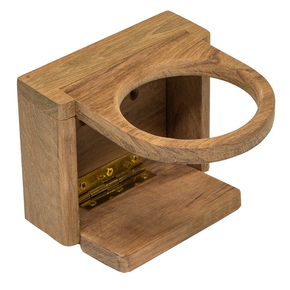 Porte-gobelet isotherme pliable en teck Whitecap