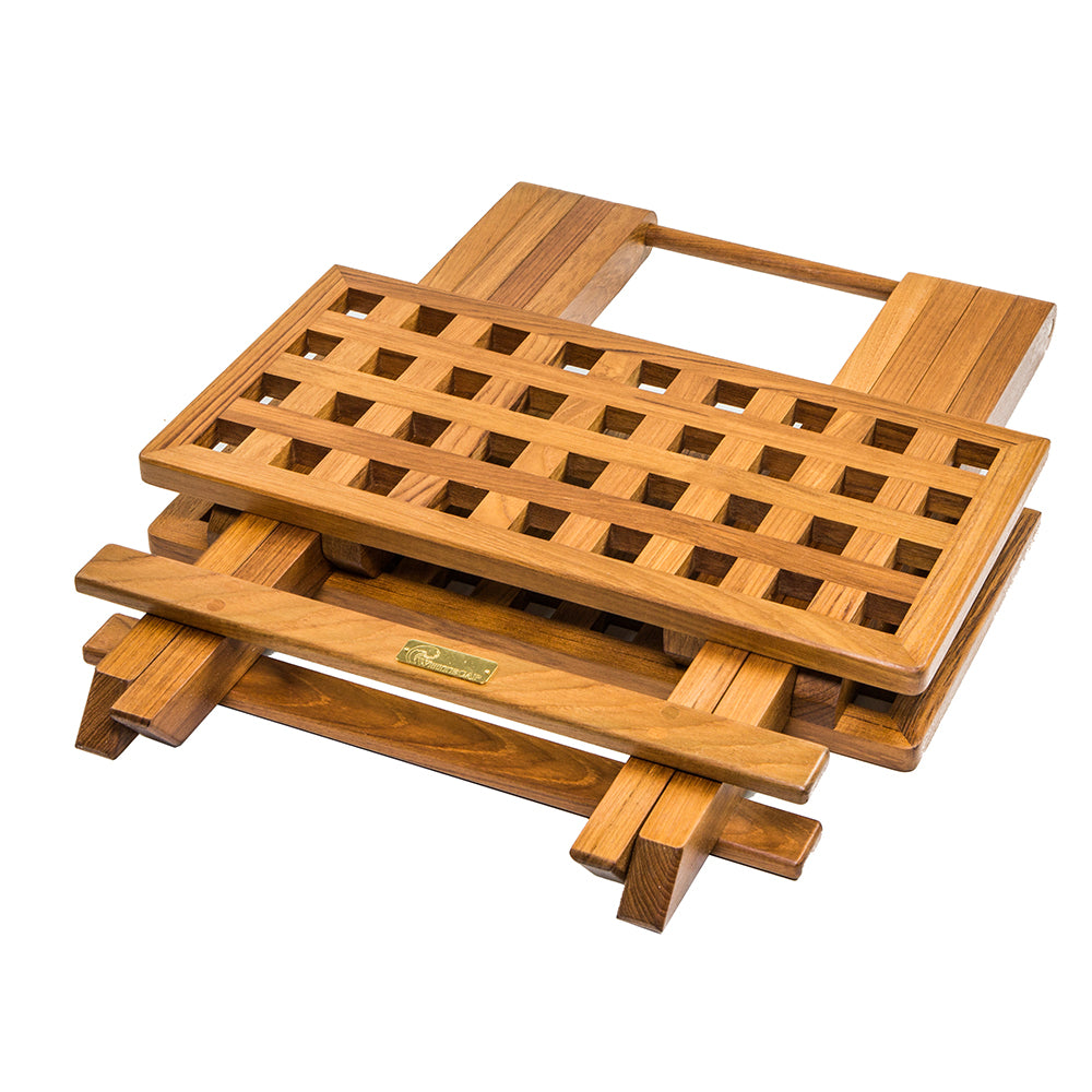 Table pliante avec plateau en grille de teck Whitecap