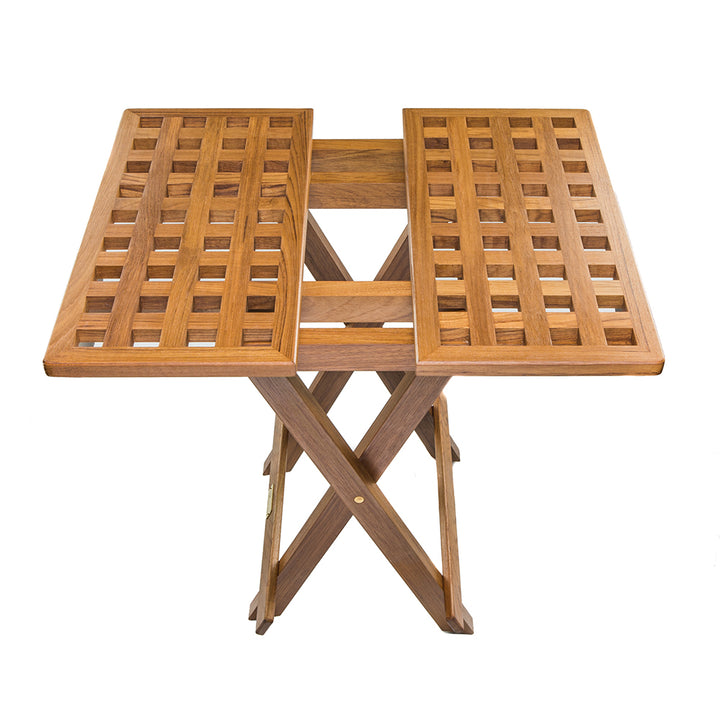 Table pliante avec plateau en grille de teck Whitecap