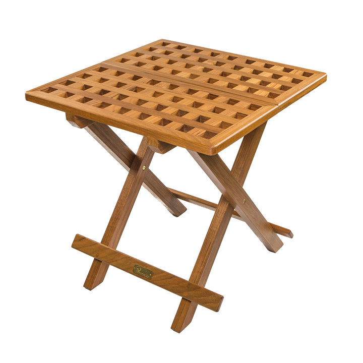 Table pliante avec plateau en grille de teck Whitecap
