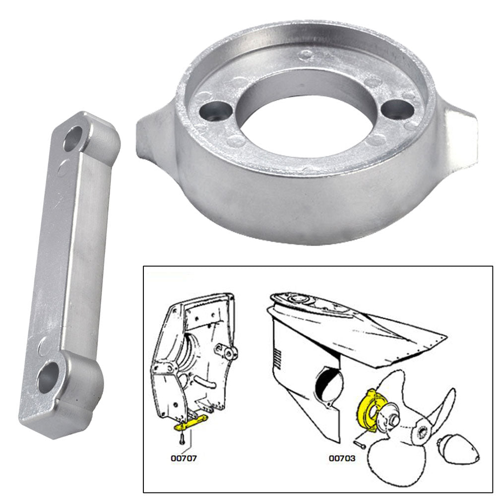 Kit d'anodes Tecnoseal avec matériel - Volvo 280 - Zinc